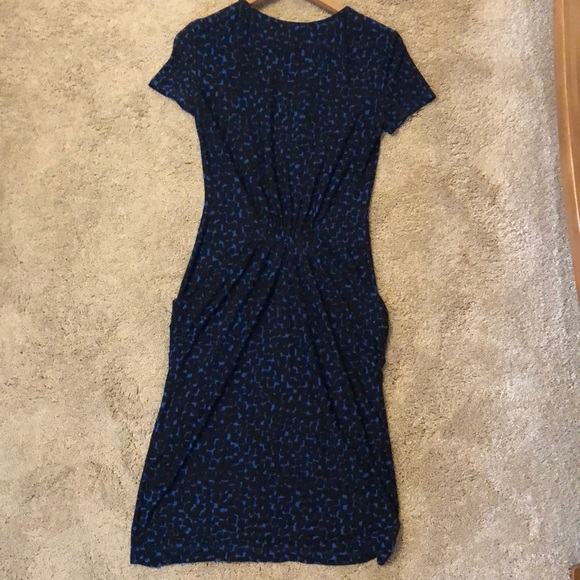 BCBG MAXAZRIA blue & black dress, sz S - Picture 3 of 3